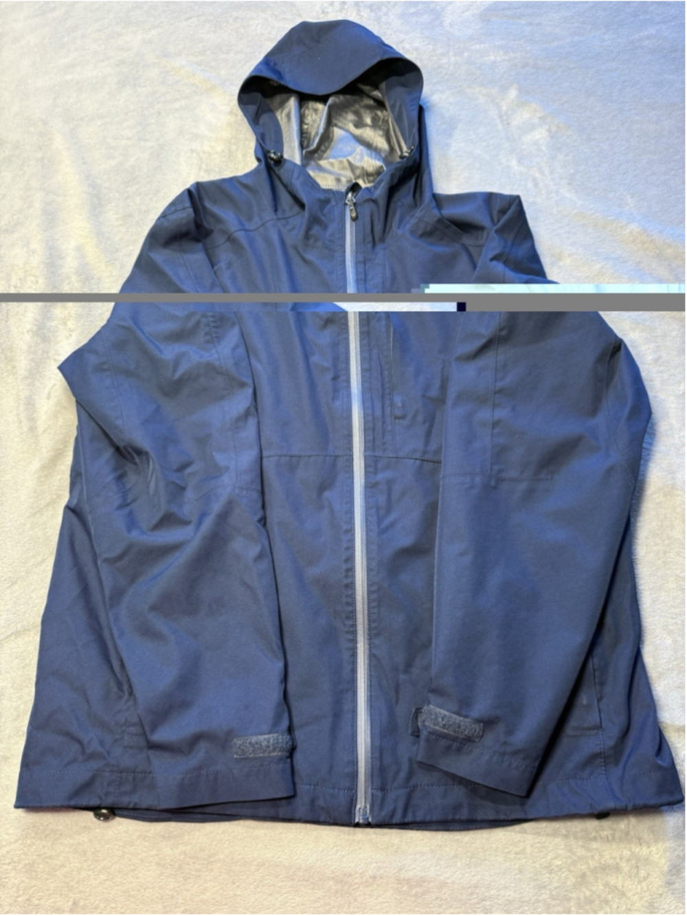 SwissTech Mens Size M Blue Hooded Windbreaker Rain Jacket SW11100012860 Navy